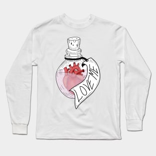 Love Potion - Anatmoical Heart In A Bottle Long Sleeve T-Shirt